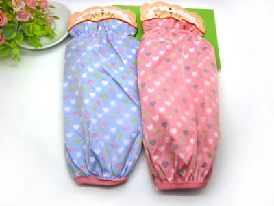 韩国蕾丝花边双层防水长款袖套情侣亲子办公家务袖套 -2号