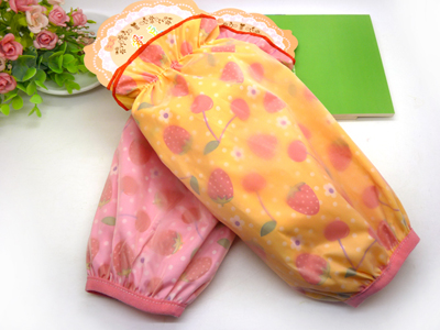 韩国蕾丝花边双层防水长款袖套情侣亲子办公家务袖套 -2号