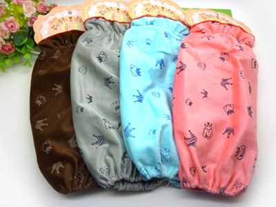 新版简约刺绣家居成人护袖头女士袖套防污办公室白领学生套袖长款 -2号