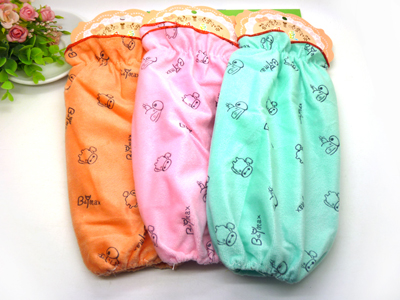 新版简约刺绣家居成人护袖头女士袖套防污办公室白领学生套袖长款 -2号