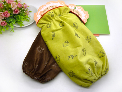 新版简约刺绣家居成人护袖头女士袖套防污办公室白领学生套袖长款 -2号