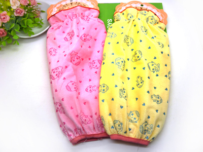 新版简约刺绣家居成人护袖头女士袖套防污办公室白领学生套袖长款 -2号