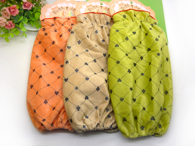 新版简约刺绣家居成人护袖头女士袖套防污办公室白领学生套袖长款 -2号