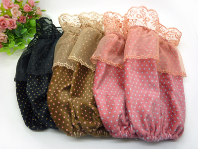 新款 长款防水防污秋冬季套袖/成人儿童双层蕾丝袖头批发 -6号