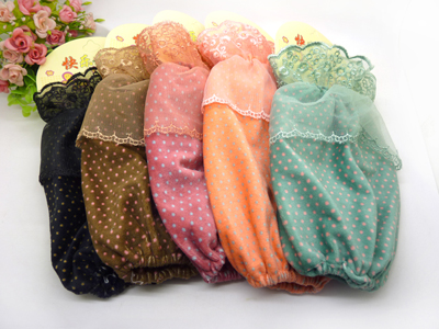 新款 长款防水防污秋冬季套袖/成人儿童双层蕾丝袖头批发 -6号