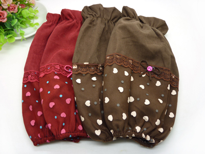 新款 长款防水防污秋冬季套袖/成人儿童双层蕾丝袖头批发 -6号