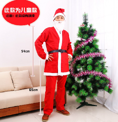 欢乐的圣诞节必备圣诞腐蚀圣诞老人衣服节日用品-儿童款