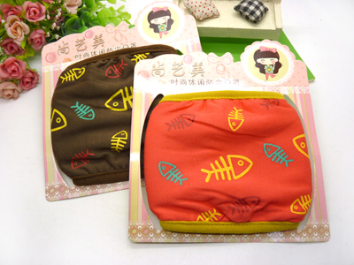 韩版 卡通鱼骨图案口罩 防尘 防雾霾 隔绝异味 三色可选