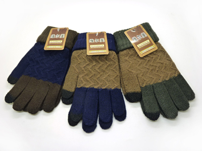 新款韩版触屏手机手套秋冬季男女保暖毛绒加厚針織毛线情侣可爱