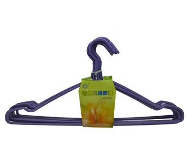 新款 浸塑衣架加长加粗铁衣架干湿两用衣服撑子带钩成人晾衣架挂撑 -009