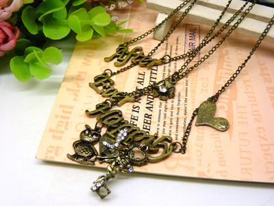 新款 男士女士长款装饰项链 复古衣服挂件星座配饰品