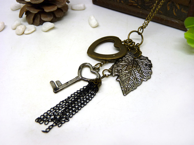 新款 男士女士长款装饰项链 复古衣服挂件星座配饰品