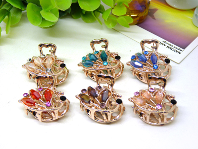 韩版韩国发饰 深色水钻小抓夹小夹子 刘海顶夹边夹 小号抓卡头饰 -10号