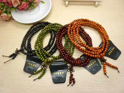 新款 特价桃之缘 红檀佛珠手链 男女辟邪手串 红檀木 -218颗大珠节