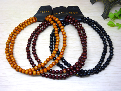 新款 特价桃之缘 红檀佛珠手链 男女辟邪手串 红檀木 -118颗大珠