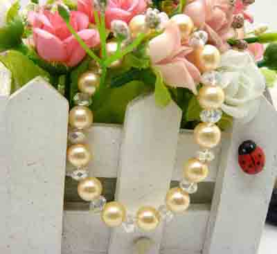 新款韩版高档 施华洛世奇元素水晶珍珠手链女闺蜜生日礼品