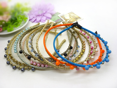 韩版细镶钻珍珠发箍 头箍韩国 水钻简约甜美发卡压发头饰发饰发带