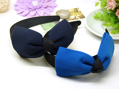 新款韩国发饰 大号蝴蝶结宽边发箍 韩版布艺头箍头饰压发发卡