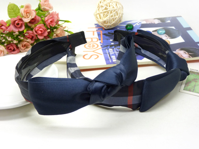 韩版宽边大蝴蝶结碎花发箍头箍头花 头饰发卡发带边夹发饰