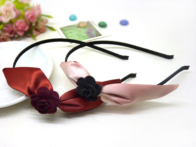 韩版 大蝴蝶结发箍布艺打结发卡 压发发饰女士头箍