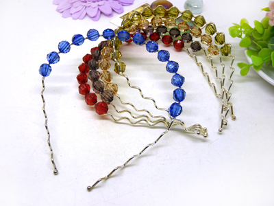 新款 韩版发卡女细款发箍爆闪宝石金色头箍夸张套装批发饰品发