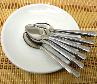 新款 6个装咖啡勺不锈钢小勺子搅拌勺西瓜勺调料勺