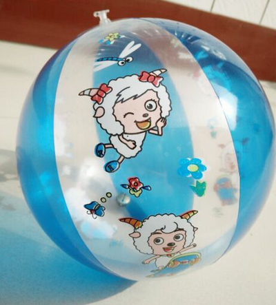 特价2号直径24cmPVC儿童玩具充气球弹力球拍拍球（赠送修补包）