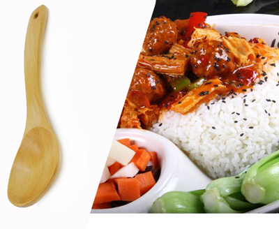 新款 健康餐具长柄弯勺 纯天然环保木勺粥勺饭勺