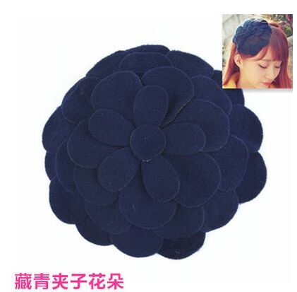 韩版百搭混款头饰刺绣徽章蝴蝶结发发箍宽小礼帽