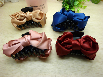 抓夹大号 韩版发饰手工缎带蝴蝶结发抓大码布艺花朵夹子饰品 发夹