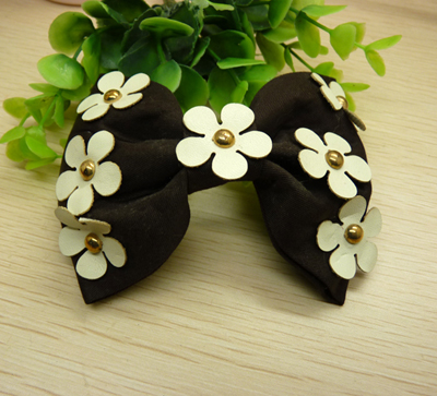 新款热销韩版发饰时尚布艺蝴蝶结弹簧夹发饰