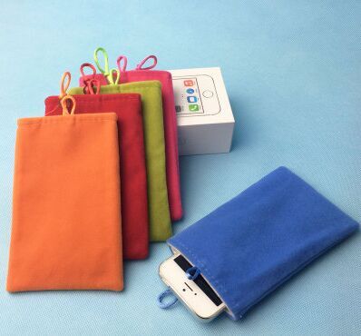 正品 买贵10倍退款3.5寸彩色双层绒布袋 移动电源收纳袋 礼品 手机绒布袋