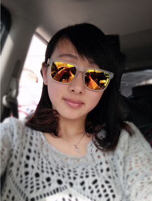 韩国太阳镜男女复古镜面太阳镜运动眼镜时尚墨镜（送眼镜袋）