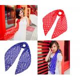 特价 买贵双倍退款条纹 圆点 海鸥新款丝巾 厂家丝巾批发窄版三角巾