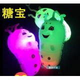 买贵5倍退款20cm新款发光玩具花千骨糖宝软胶公仔发泄玩具硅胶发泄球发光毛毛虫