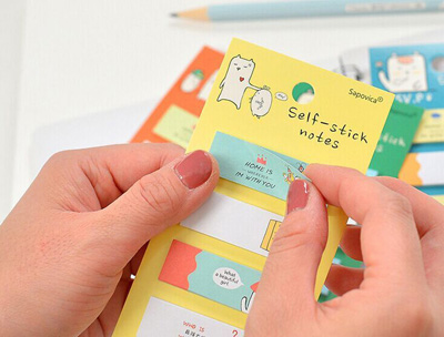 2元店批发买贵100倍退款2号百款韩国创意便签本 异形记事贴 卡通n次贴