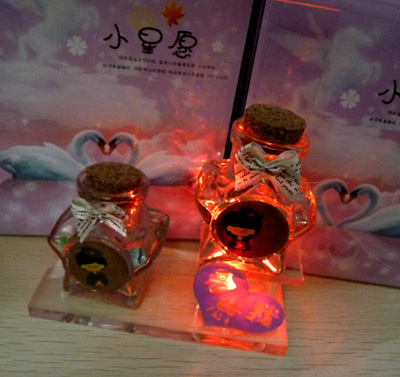 送礼佳品七彩的幸福 3D水晶机器猫许愿瓶天鹅礼品摆件