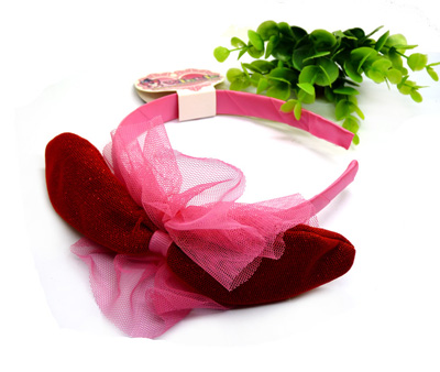 全网最低布艺配合蕾丝随意变形发箍 带上她有木有萌萌哒