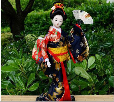 日本艺妓人偶娃娃 日式和服木娃木偶娃娃装饰摆设生日礼品多款选 特色手工艺品