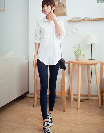 妩媚打底裤外穿长裤春秋薄款小脚裤 打底袜-9分裤