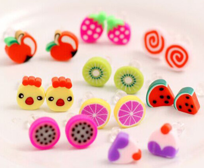 韩国水果气质简约夸张耳饰品防过敏耳钉