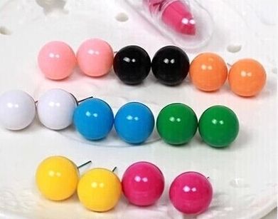 1号甜美可爱糖果色清新耳钉耳饰女饰品装饰配饰