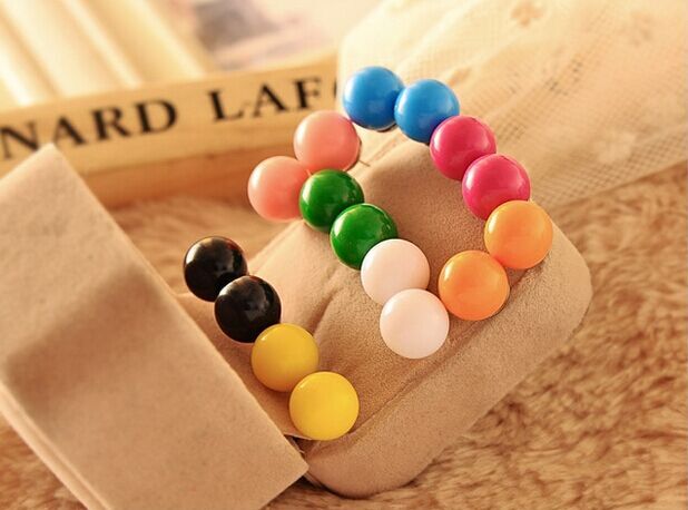 1号甜美可爱糖果色清新耳钉耳饰女饰品装饰配饰