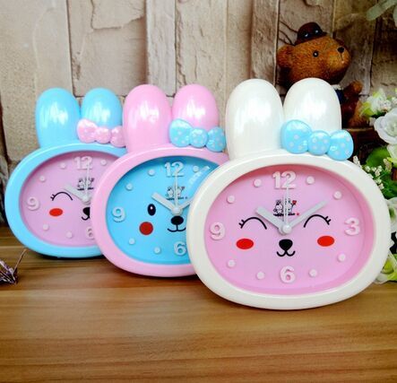 安安家 创意学生懒人床头闹钟 流氓兔个性卡通钟表时钟闹钟
