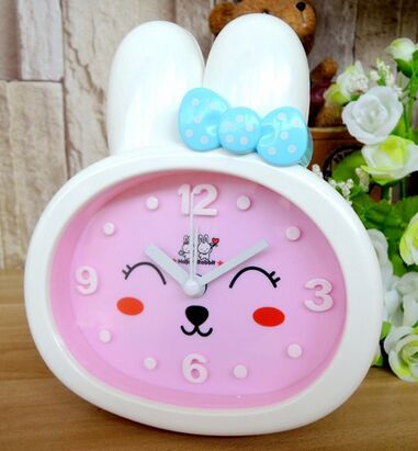 安安家 创意学生懒人床头闹钟 流氓兔个性卡通钟表时钟闹钟