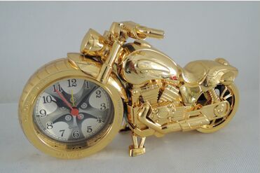 懒人闹钟个性正品创意复古摩托车欧美复古闹钟时钟