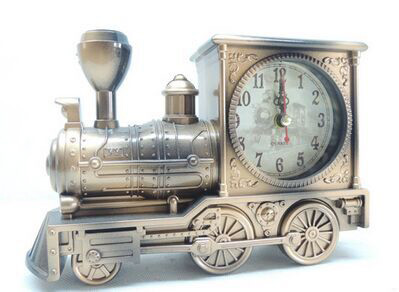 懒人闹钟个性正品创意复古火车头欧美复古闹钟时钟 礼物