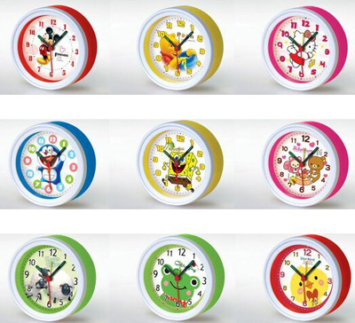 各种卡通版小闹钟 时钟  居家 礼物 办公用品时钟