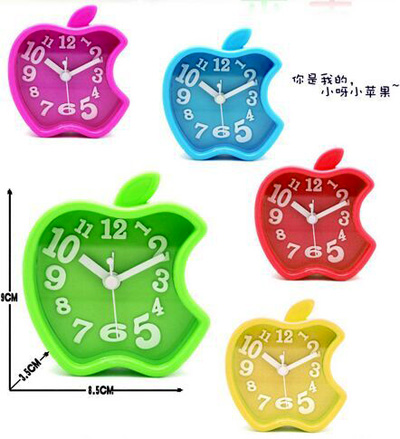 懒人用品 居家必备 苹果设计新型闹钟 礼物 办公用小时钟