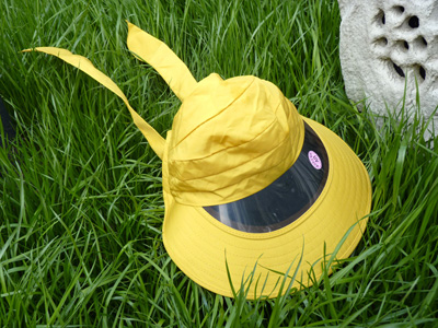 防晒挡紫外线遮阳帽子夏季天女黑风大沿檐折叠户外骑车可扎蝴蝶结